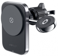 Acefast автодержатель с беспроводной зарядкой  D18, in-car 2-in-1, магнитный держатель для беспроводной зарядки, цвет: черный
