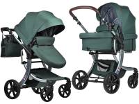 Farfello Коляска трансформер Aimile Original New Silver (Вечнозеленый NDS-1) NDS-1 Вечнозеленый 6961136050625