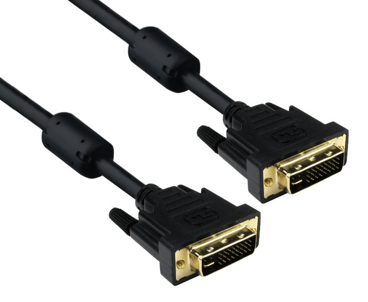 Кабель DVI dual link (25M-25M) 1.8м Exegate, позолоченные контакты 257294