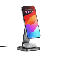 Satechi Складная беспроводная док-станция Qi2 2-в-1 — зарядка для iPhone, AirPods и устройств с поддержкой беспроводной зарядки