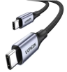 Ugreen Кабель US535 (15311) | USB-C to USB-C | 240W | Длина: 1м | PD Fast Charging Cable в оплетке | Цвет: серый космос