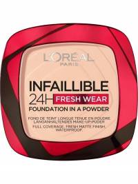 L'Oreal Paris / Пудра "INFAILLIBLE (ИНФАИБЛЬ) 24H FRESH WEAR" нового поколения, оттенок 180 Холодный песок, 30 мл