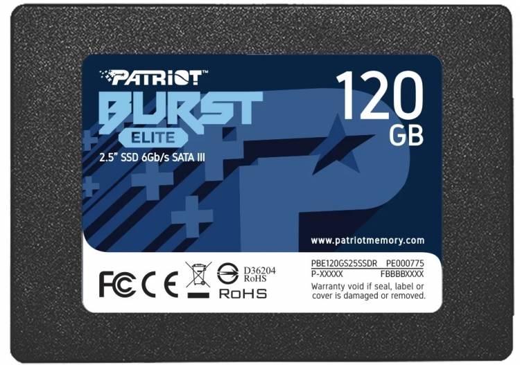 Твердотельный накопитель Patriot Memory Burst Elite 120 ГБ SATA PBE120GS25SSDR Global