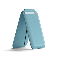 Satechi Магнитная подставка-кошелёк из веганской кожи — для карт, наличных, телефона (светло-голубая)