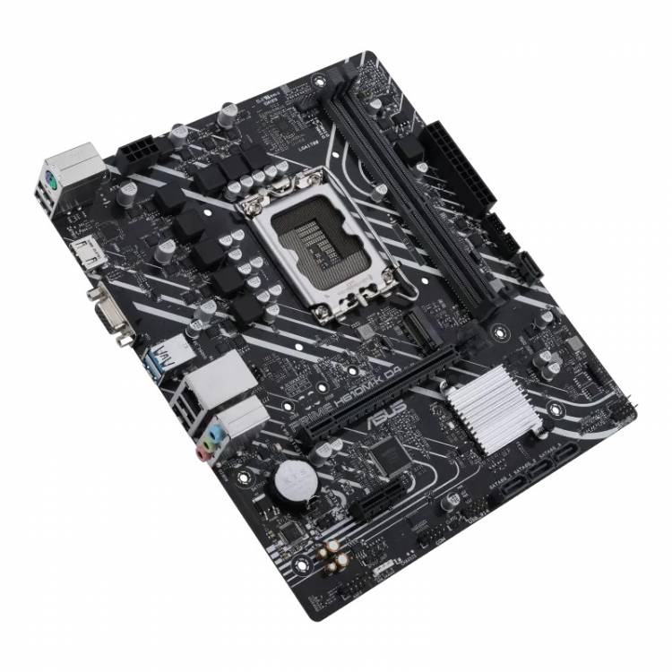 Материнская плата ASUS PRIME H610M-K D4 / LGA 1700, Intel H610, 2xDDR4-3200 МГц, 1xPCI-Ex16, 1xM.2, Micro-ATX Global