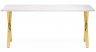 Woodville Керамический стол "Селена 3"  белый мрамор / золото | Ширина - 90; Высота - 77; Длина - 180 см