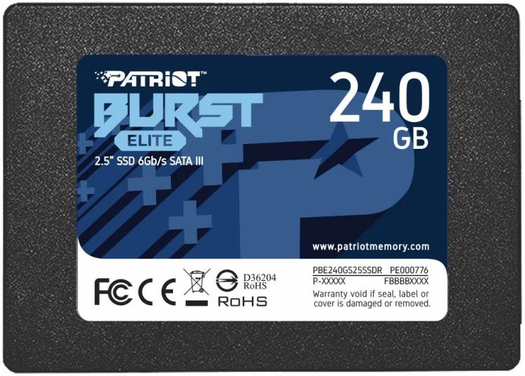 Твердотельный накопитель Patriot Memory Burst Elite 240 ГБ SATA PBE240GS25SSDR Global