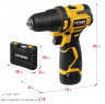 Steher Бесщеточная дрель-шуруповерт CDB-120-2 | Количество аккумуляторов в комплекте-2 (2 Ач) | Крутящий момент-35 Нм | Напряжение аккумулятора-12 В | Количество скоростей-2 | Время заряда-1 ч