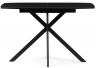 Woodville Стеклянный стол "Тамаса" черный | Ширина - 70; Высота - 76; Длина в разложенном виде - 150; Длина - 120 см