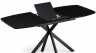 Woodville Стеклянный стол "Тамаса" черный | Ширина - 70; Высота - 76; Длина в разложенном виде - 150; Длина - 120 см