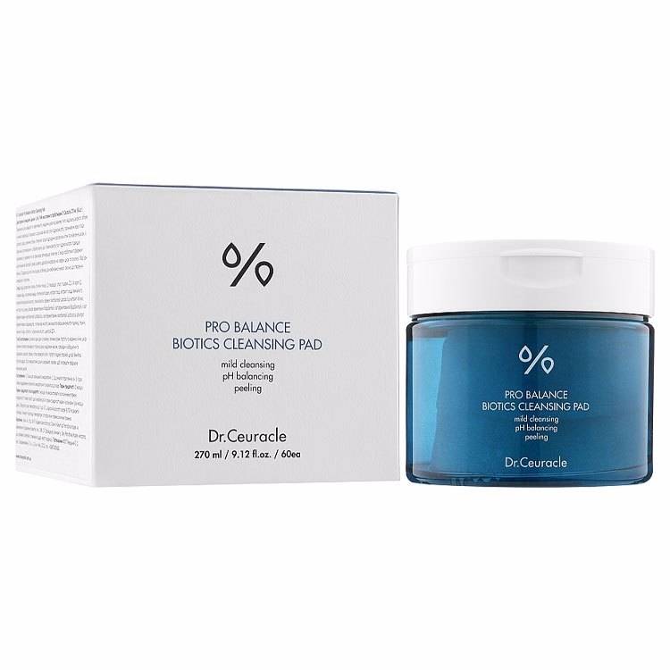 Очищающие пады с пробиотиками Dr. Ceuracle Pro-Balance Biotics Cleansing Pad 60 шт