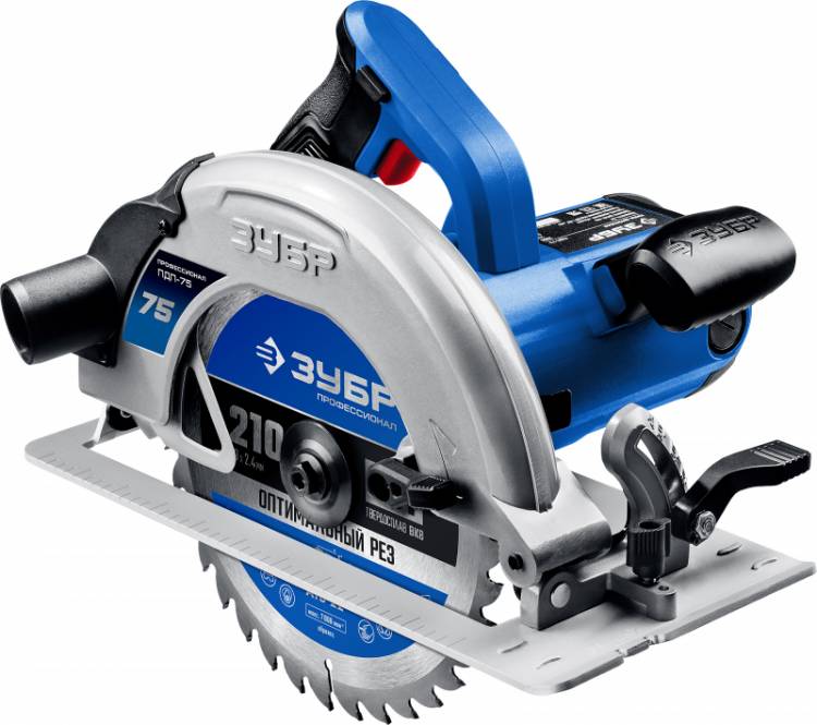 Зубр ПДП-75 Пила дисковая, 90°-75 мм, диск 210 мм, 2000 Вт, Профессионал