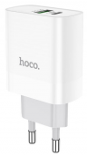 Зарядное устройство HOCO C80A ,быстрая зарядка PD20W+QC3.0 Rapido USB+USB-C, 3.1A, белый