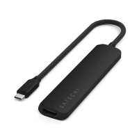 Satechi 6-в-1 USB-C хаб  Slim Multiport с поддержкой 4K, черный | HDMI, USB, SD-кардридер