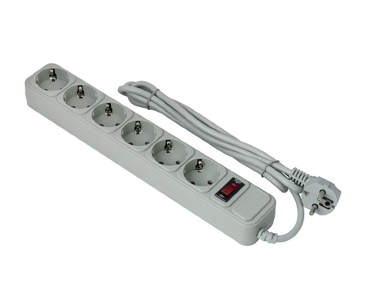 Сетевой фильтр Exegate SP-6-1.5G (6 розеток, 1.5м, евровилка, светло-серый) 266865