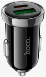 Hoco Z44 Автомобильное зарядное устройство Leading, 1xUSB + 1xUSB-C, 3A, 20W, быстрая зарядка QC 3.0