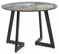 Woodville стеклянный стол "Алингсос" , 100(140)х100х76 , магеллан / черный  , материал столешницы - стекло / МДФ , страна производства - России / 532385