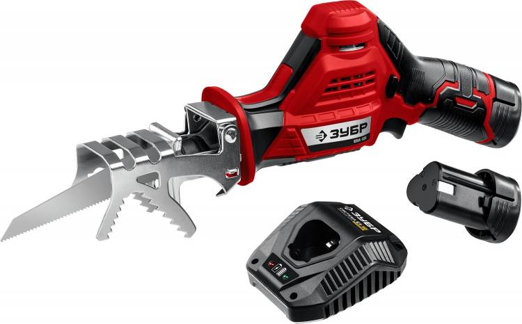 ЗУБР Аккумуляторная сабельная пила 12В, 2 АКБ (2Ач), в коробке СПЛ-125-22