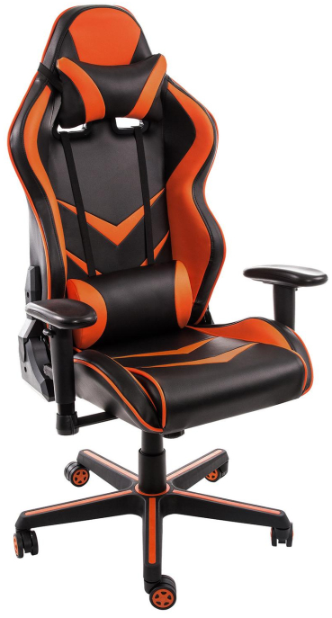 Woodville Компьютерное кресло "Racer" черное / оранжевое | Ширина - 70; Глубина - 57; Высота - 120; Ширина сиденья - 33 см
