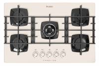 Газовая варочная поверхность Gefest СГ СН 2340 B81 / конфорок - 5 шт, решетки - чугун, панель - закаленное стекло, электроподжиг, газ-контроль, бежевый Global