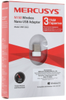 Wi-Fi адаптер Mercusys MW150US I USB, 4 (802.11n), 150 Мбит/с, 2.4 ГГц, антенна - внутренняя, передатчик - 20 dBm Global