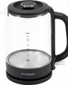 Чайник Hyundai HYK-G3402 | Объем, в литрах: 1.7 | Потребляемая мощность, в Вт: 2200 | Материал: термостойкое стекло