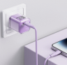 Acefast A53 cетевой адаптер, sparkling series PD30W GaN USB-C, цвет: alfalfa purple