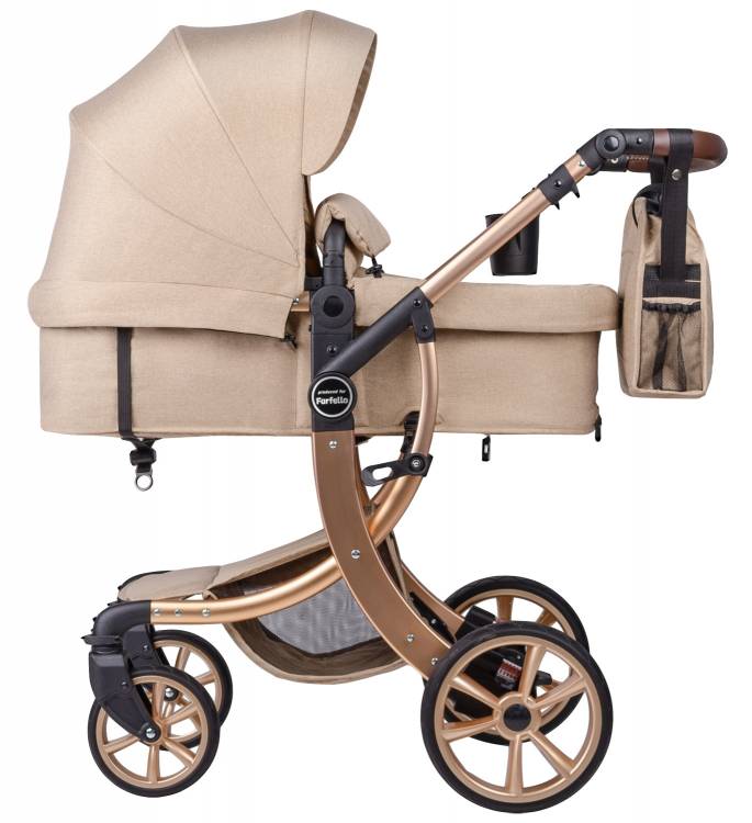  Farfello Коляска трансформер Aimile Original New Gold Кремовый/ Легкая алюминиевая рама / Для детей с рождения до 3 лет /   6961136050359