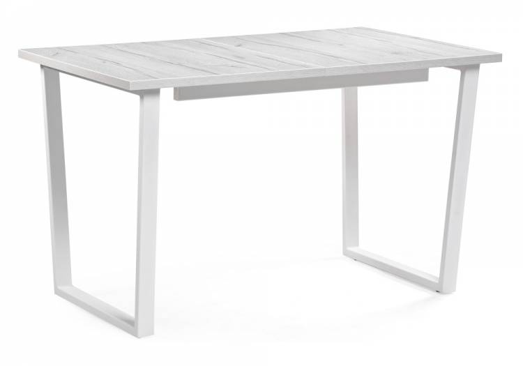 Woodville стол раскладной Лота Лофт 120 25 мм юта / матовый белый , 75см*75см(160см)*120см