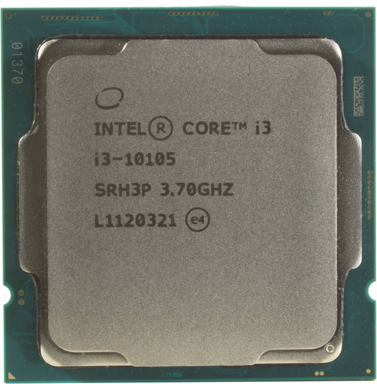 Процессор INTEL Core i3 i3-10105 Comet Lake 3700 МГц Cores 4 6Мб Socket LGA1200 65 Вт GPU UHD 630 OEM CM8070104291321SRH3P Global