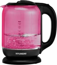 Hyundai чайник электрический HYK-G4808, 2200Вт, малиновый | Hyundai | Объем: 1.7 л;