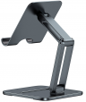 Baseus Настольная двухосная складная металлическая подставка | Цвет: Серый | Грузоподъёмность: 10кг | Материал: Алюминиевый сплав 