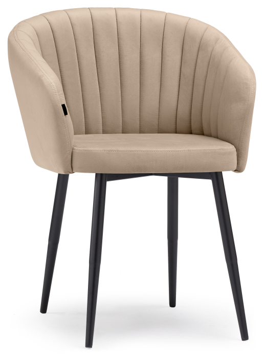 Woodville Стул на металлокаркасе "Моншау" черный / велутто | Ширина - 60; Глубина - 53; Высота - 83 см