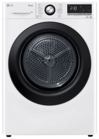 LG cушильная машина DC90V3V6W c тепловым насосом и автоочисткой конденсатора | Максимальная загрузка: 9 кг | 14 программ | Габариты: 85x60x66 см | Цвет: Белый | Global
