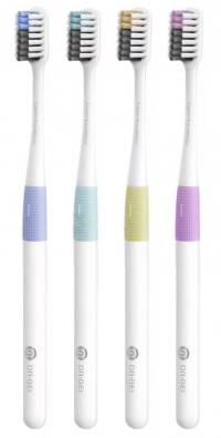Набор зубных щеток Xiaomi Doctor B Bass Method Toothbrush 4шт, JOYA