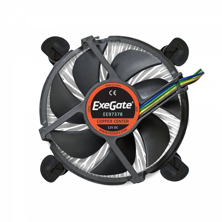 Кулер ExeGate EЕ97378, Al + Copper, S1150/1151/1155/1156, TDP 95W, Hydro bearing, 4pin, 23.5db, BOX <EX283278RUS>