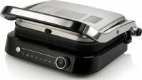 Электрогриль Gorenje GCG2100S серебристый / 2100 Вт, антипригарное покрытие, 38 см x 18 см x 32 см Global