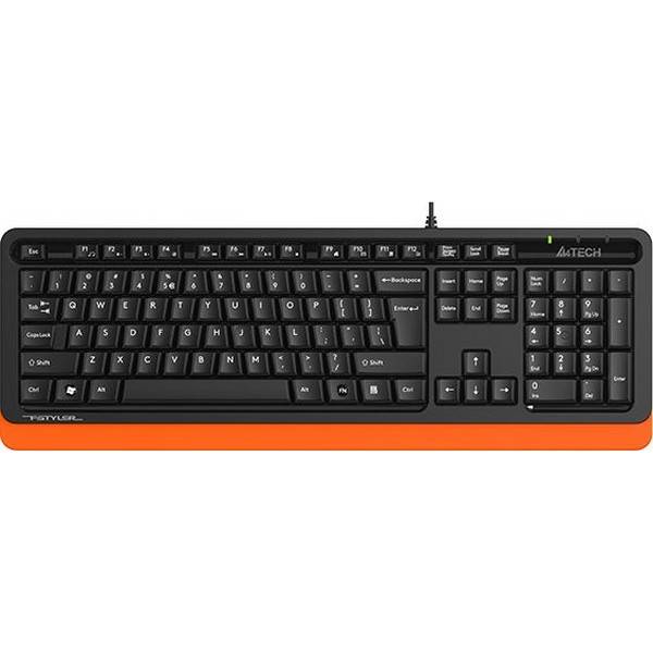 Клавиатура A4Tech Fstyler FKS10 черный/оранжевый Global