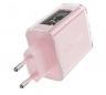  Acefast сетевое зарядное устройство A45, sparkling series PD65W, GaN (2xUSB-C+USB-A) FCW Charger, цвет: cherry blossom