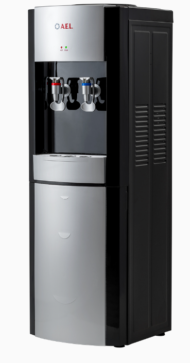 Кулер AEL LD-AEL-28 | электронный | напольный | черный | размещение бутыли: верхнее | размер: 310x335x950 мм | Global