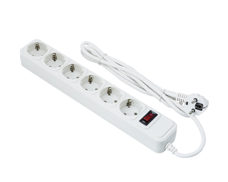 Сетевой фильтр Exegate SP-6-5W (6 розеток, 5м, евровилка, белый) 221229