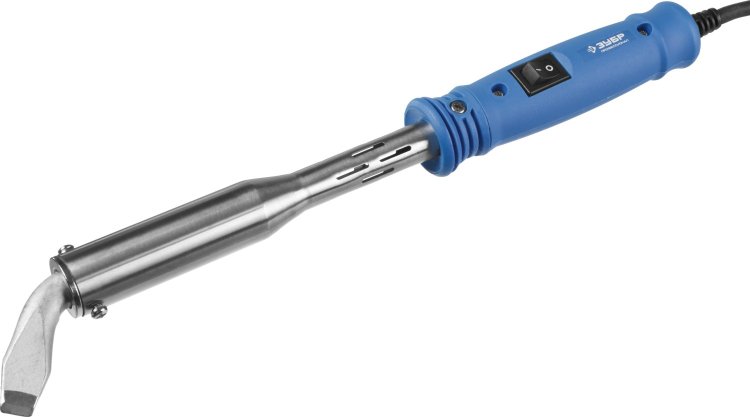 Зубр 55301-200 Паяльник "ПРОФЕССИОНАЛ" с выключателем, пластмассовой рукояткой и долговечным жалом, 200Вт, клин