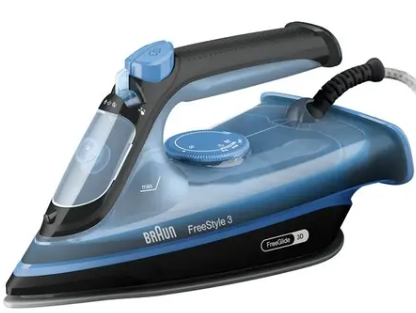 Утюг Braun FI3194BK голубой | 2400 Вт, подошва - керамика | паровой удар - 200 г/мин | 2 м Global