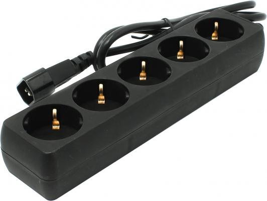 Сетевой фильтр Exegate SPU-5-0.5B (5 розеток, 0.5м, UPS вилка, черный) 221200