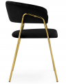 Woodville Стул на металлокаркасе "Kamelia" черный / золотой | Ширина - 60; Глубина - 52; Высота - 79 см