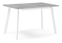 Woodville стол раскладной Колон Лофт , бетон / белый матовый , 120см+40см*75см*75см