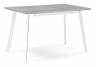 Woodville стол раскладной Колон Лофт , бетон / белый матовый , 120см+40см*75см*75см
