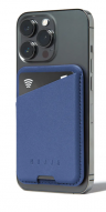 Mujjo Кожаный картхолдер с Magsafe для вашего iPhone, Monaco Blue