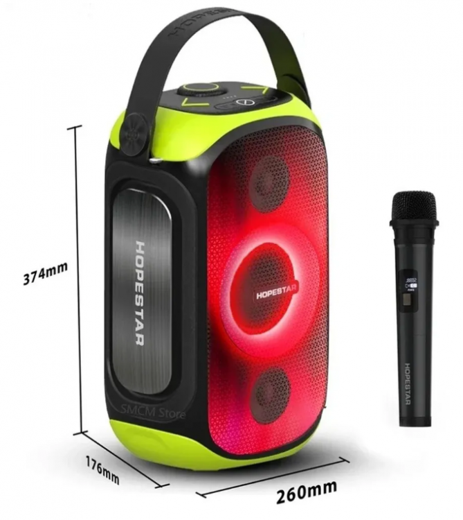 Беспроводная портативная блютуз караоке колонка Hopestar Party 300