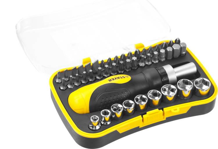 Набор Stayer 25084-H46 "MASTER" "HERCULES": Отвертки, реверс отвертка, биты 35шт, адаптер для торц голов, торц голов 9шт, 46 предм